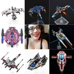painting Star Wars X-Wing ships for charity